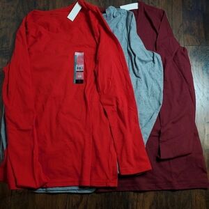 3 NOBO NO BOUNDARIES SEMI-FITTED LAYERING Long Sleeve Tee Shirts Sz XL 15-17 NWT